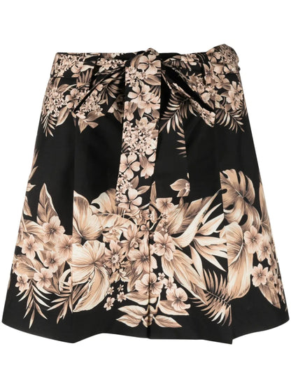 Floral-Print Detail Shorts