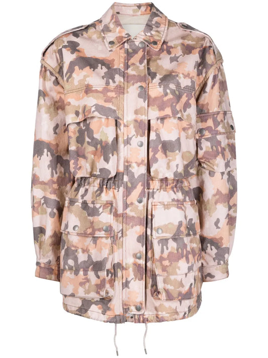 Elize Camouflage-Print Cotton Jacket