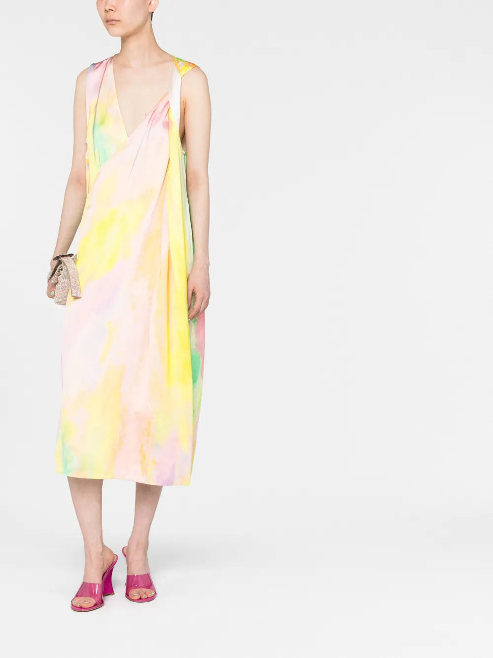 Abiti Gradient-Print Midi Dress
