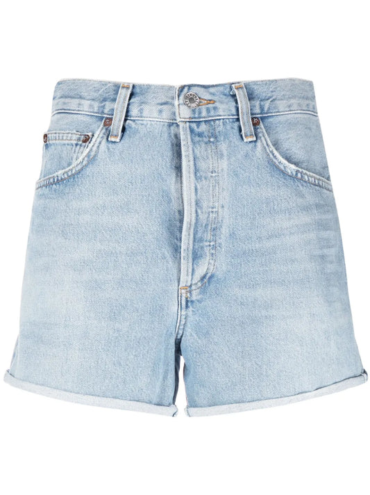 High-Rise Denim Shorts