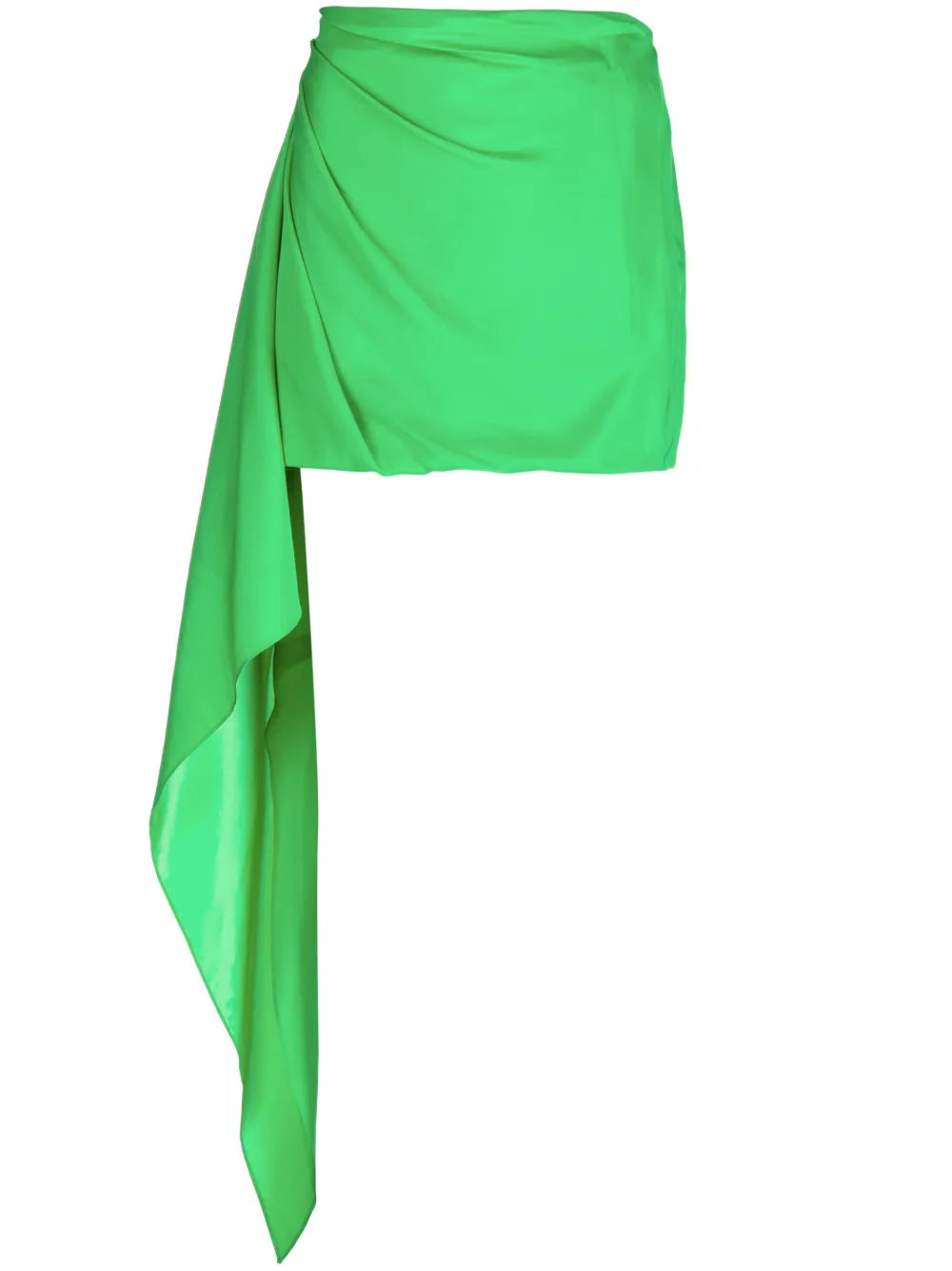 Draped Silk Mini Skirt
