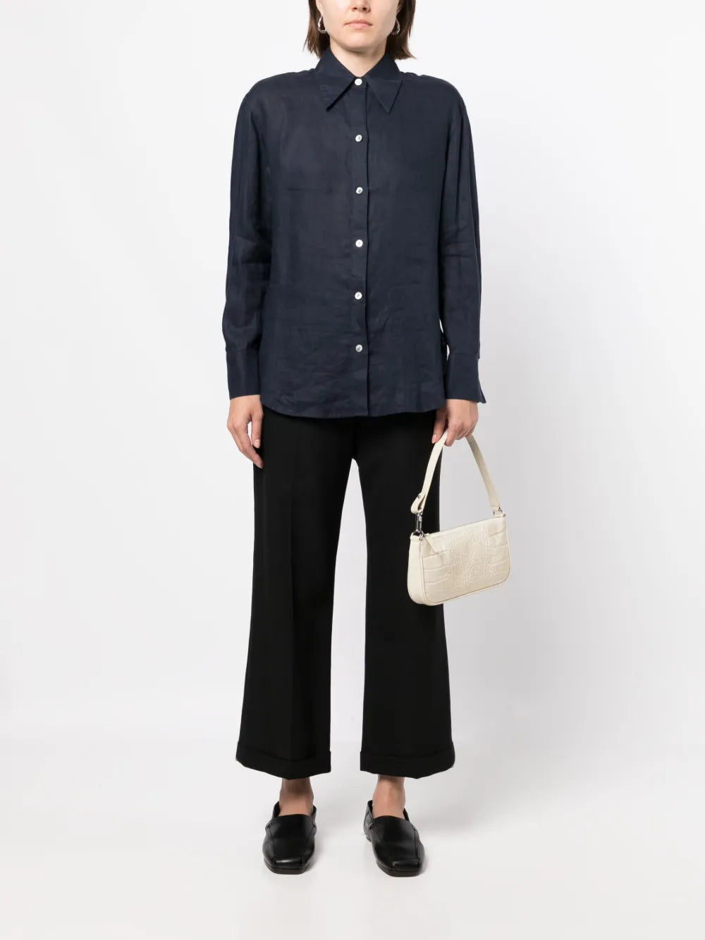 Long-Sleeve Linen Shirt