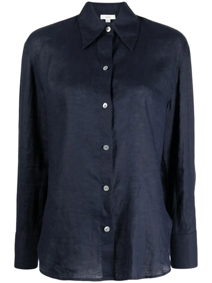 Long-Sleeve Linen Shirt