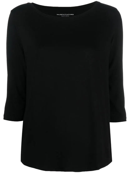 Boat-Neck Jersey Top
