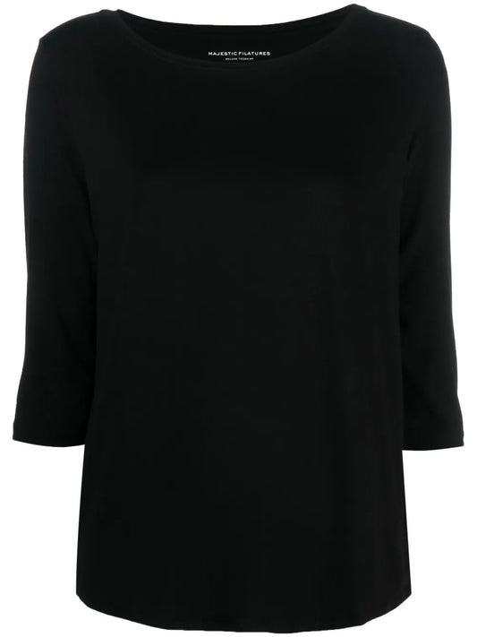 Boat-Neck Jersey Top