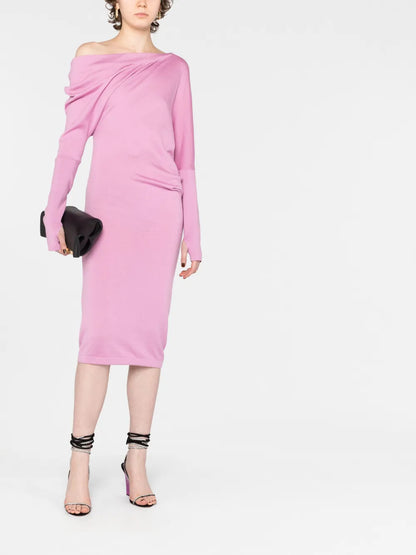Off-Shoulder Jumper Dress