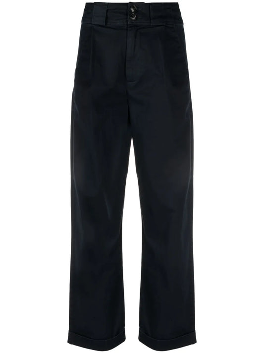 High-Waisted Wide-Leg Trousers