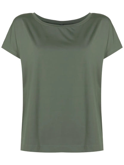 Boat-Neck Short-Sleeve T-Shirt