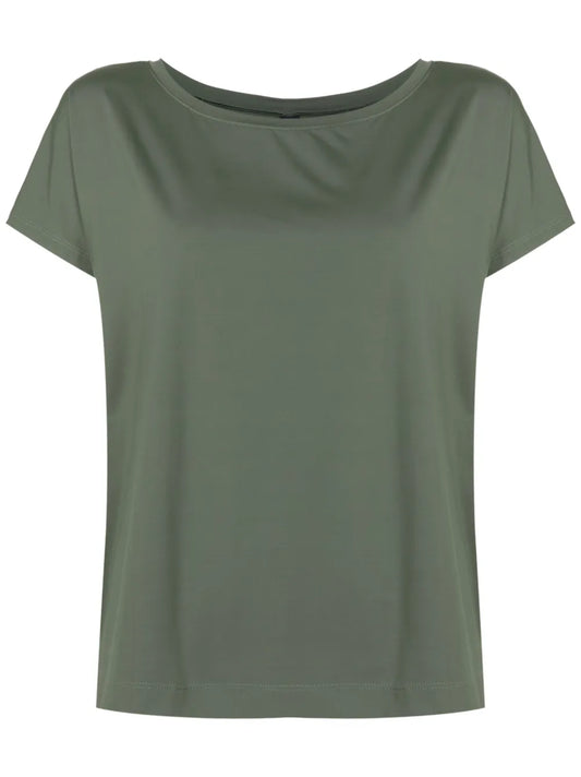 Boat-Neck Short-Sleeve T-Shirt