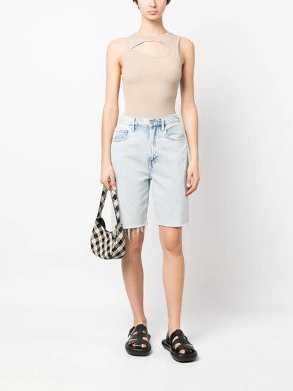 Ribbed Knit Cut-Out Top