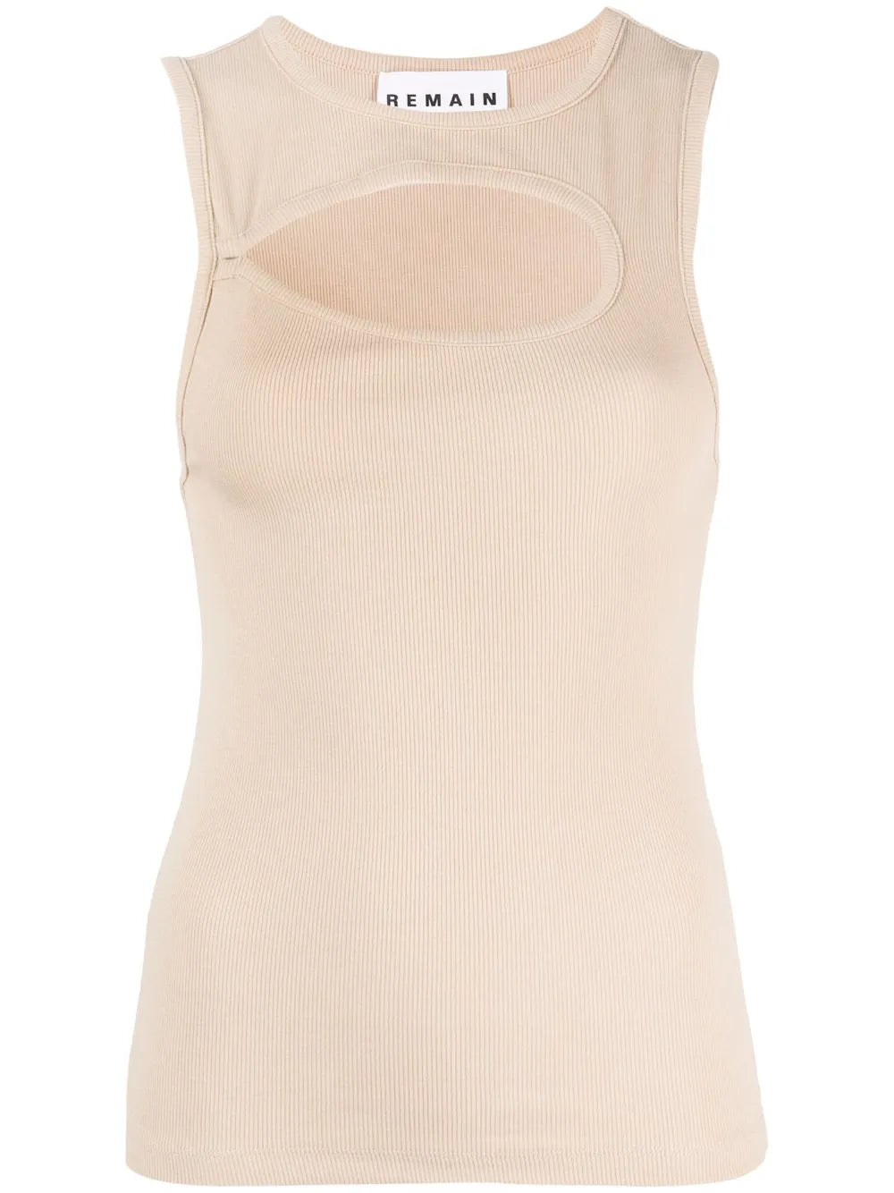 Ribbed Knit Cut-Out Top