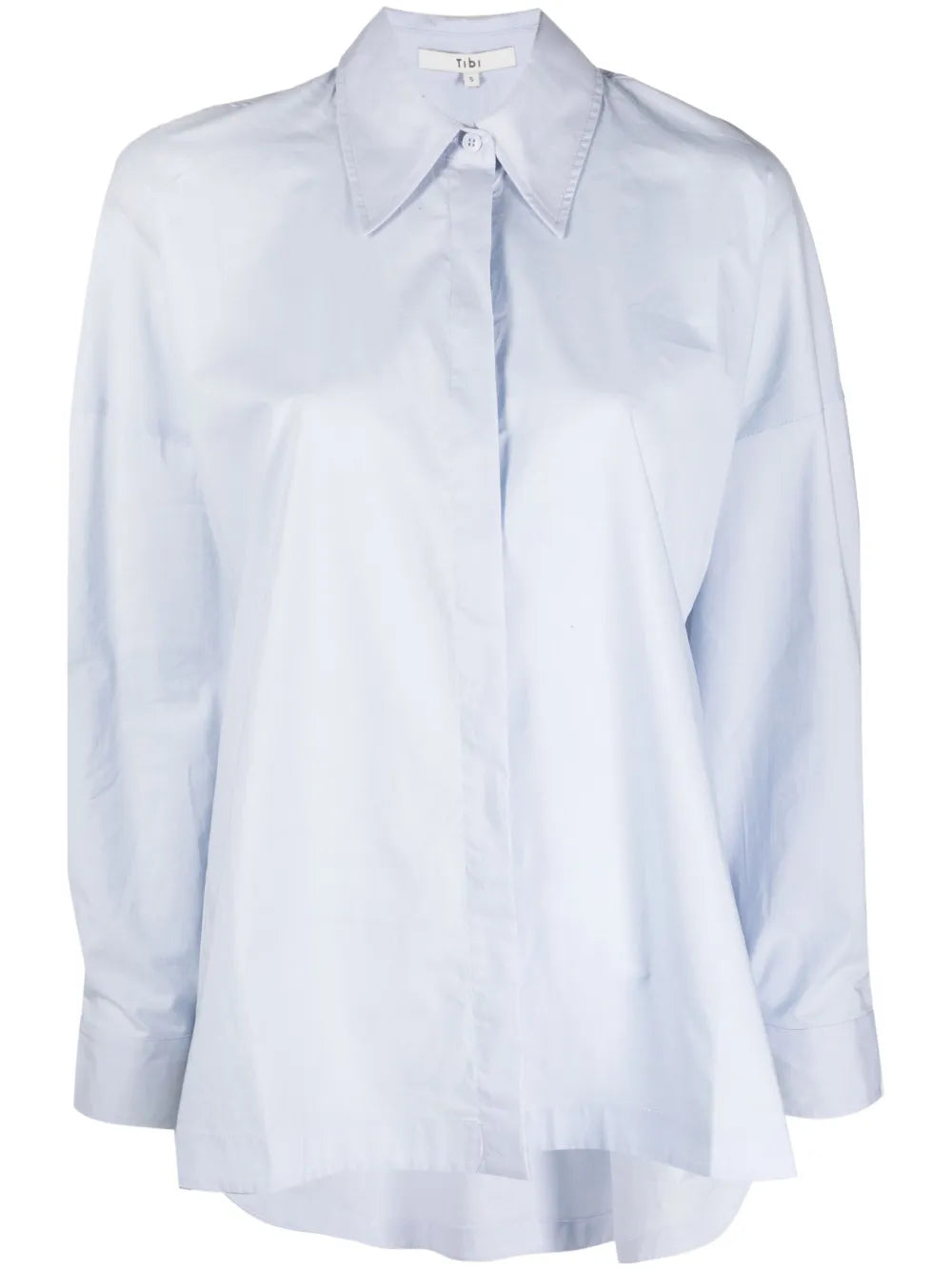 Gabe Pointed Flat-Collar Cotton Shirt