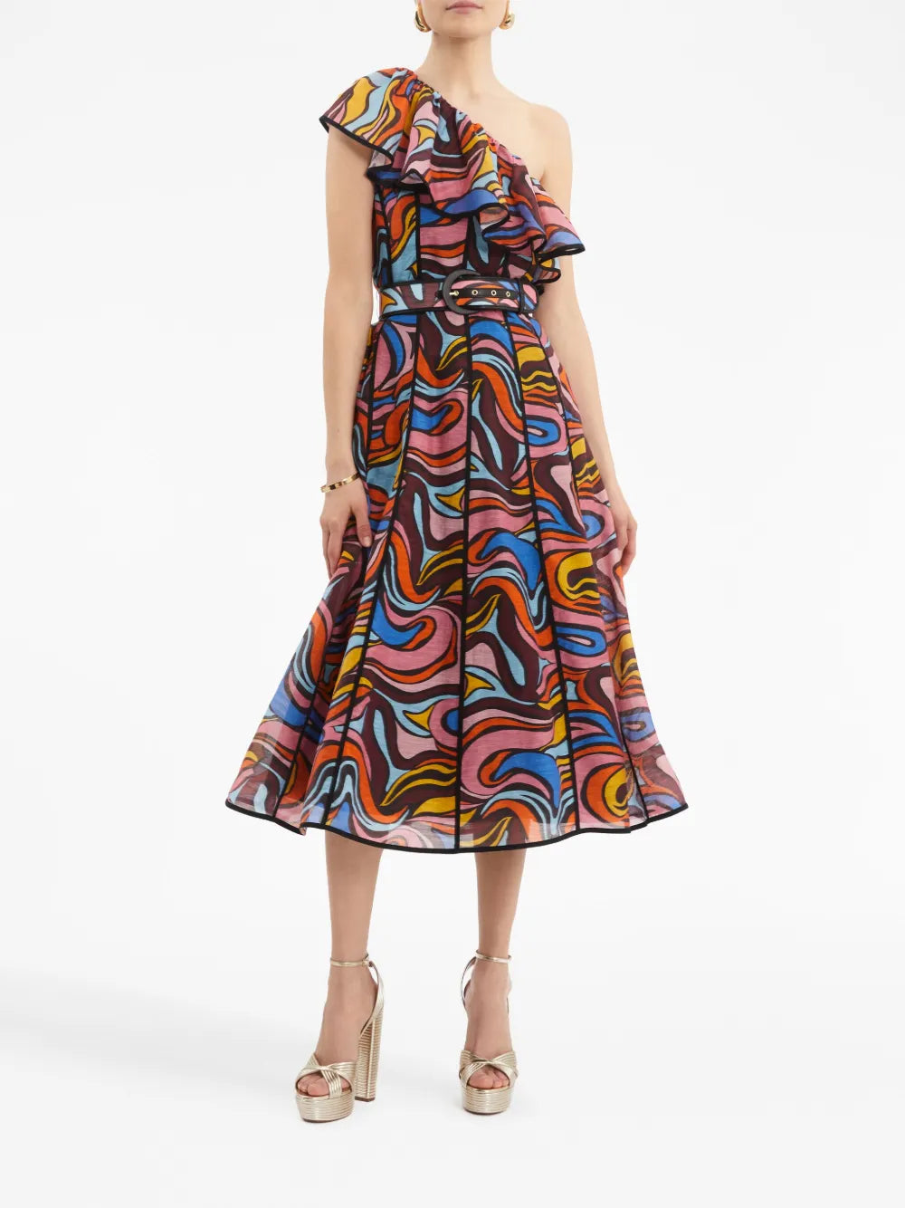 Chiquita One-Shoulder Midi Dress