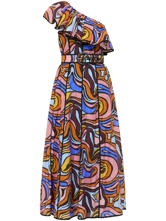 Chiquita One-Shoulder Midi Dress