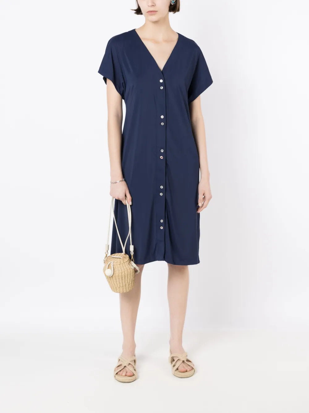Artemis Press-Stud Fastening Midi Dress
