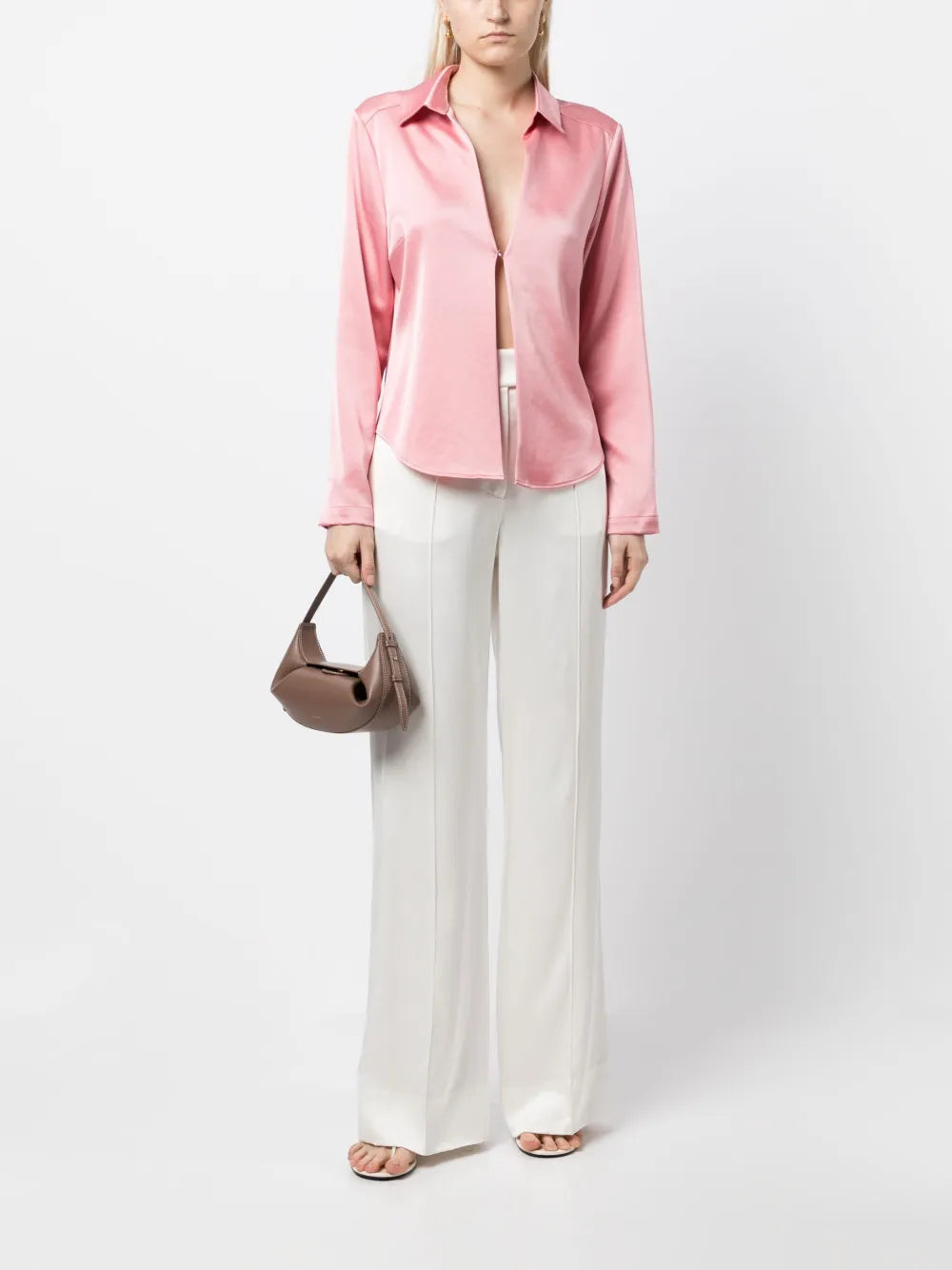High-Waisted Wide-Leg Trousers
