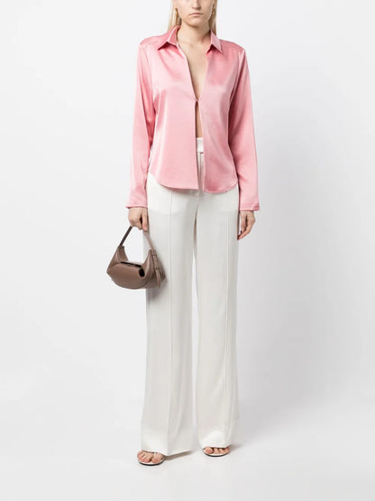 High-Waisted Wide-Leg Trousers