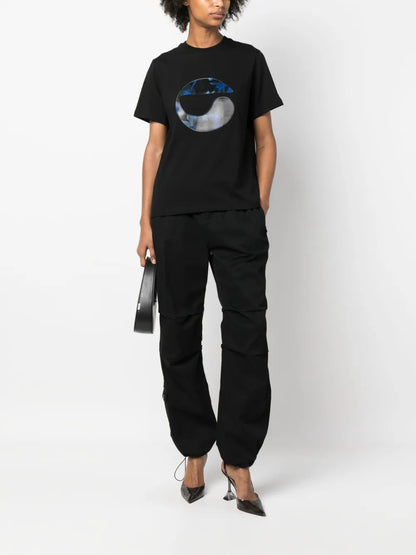 Flower-Print Logo T-Shirt