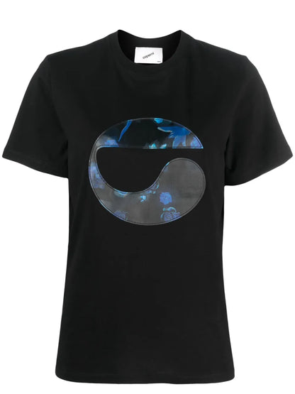 Flower-Print Logo T-Shirt