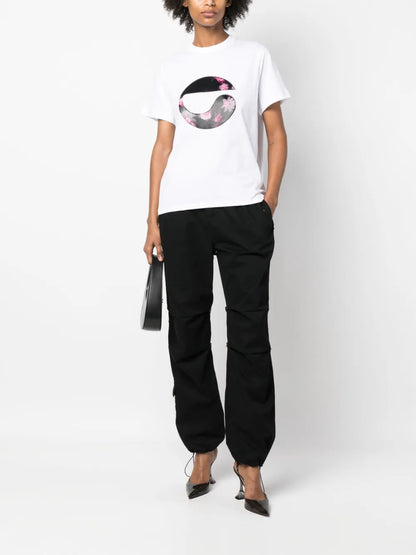 Floral Logo-Patch T-Shirt