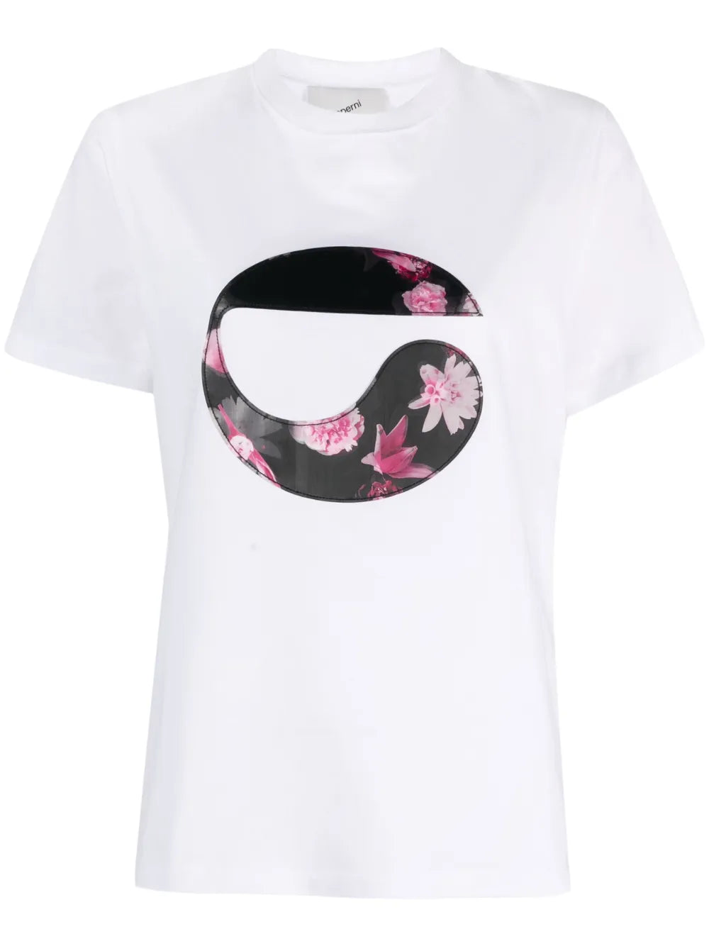 Floral Logo-Patch T-Shirt