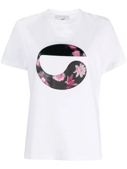 Floral Logo-Patch T-Shirt