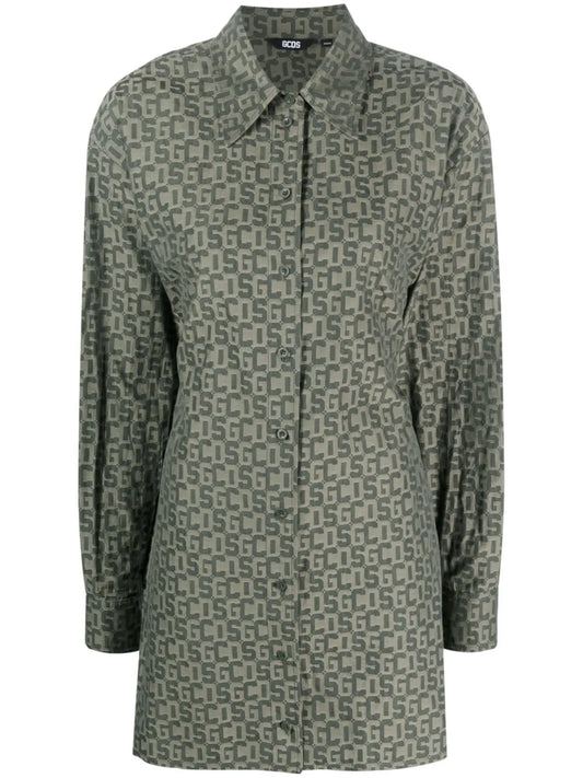 Logo-Print Shirt Dress