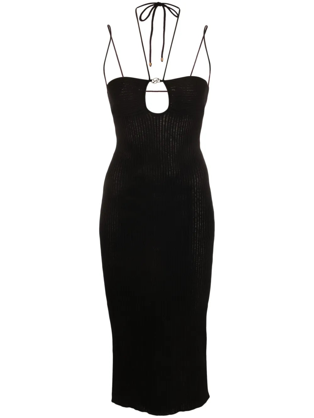 Logo-Plaque Ribbed Dress