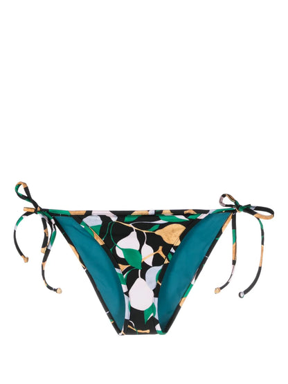 Orchard-Print Tied Bikini Bottoms