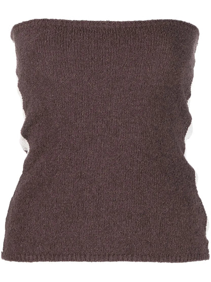 Strapless Knitted Top