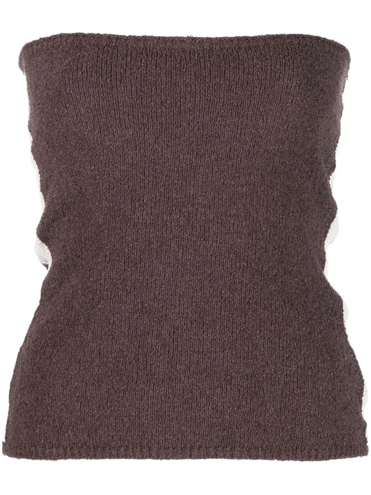 Strapless Knitted Top
