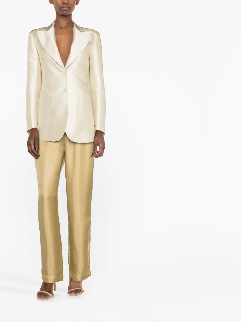 Single-Breasted Button-Fastening Jacket