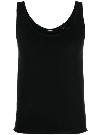 Scoop Neck Knitted Vest Top
