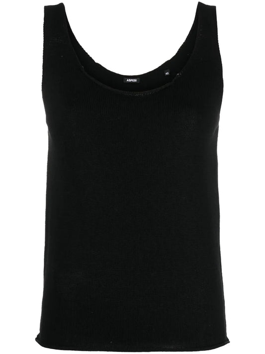Scoop Neck Knitted Vest Top