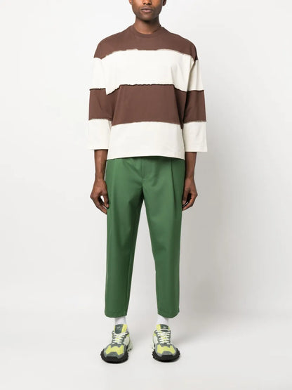 Three-Quarter Sleeved Cotton T-Shirt