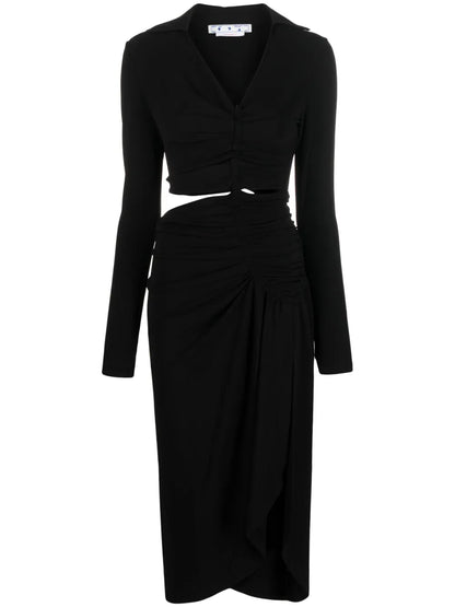 Cut-Out Draped Dress