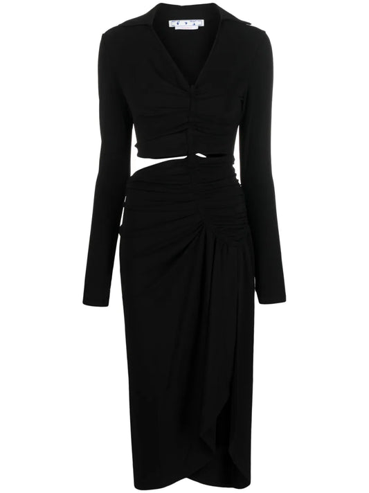 Cut-Out Draped Dress