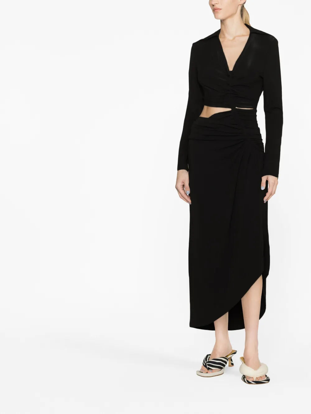 Cut-Out Draped Dress