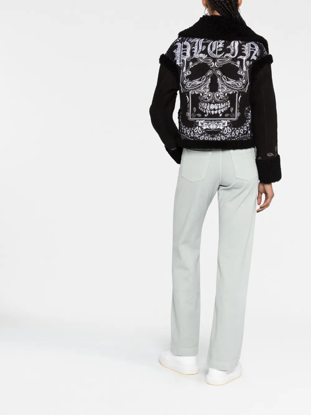 Paisley Bandana Shearling Jacket