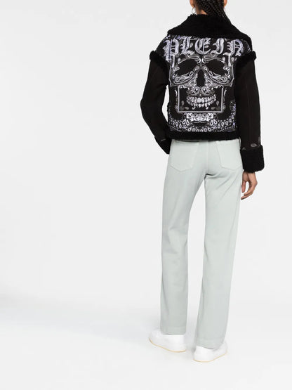 Paisley Bandana Shearling Jacket