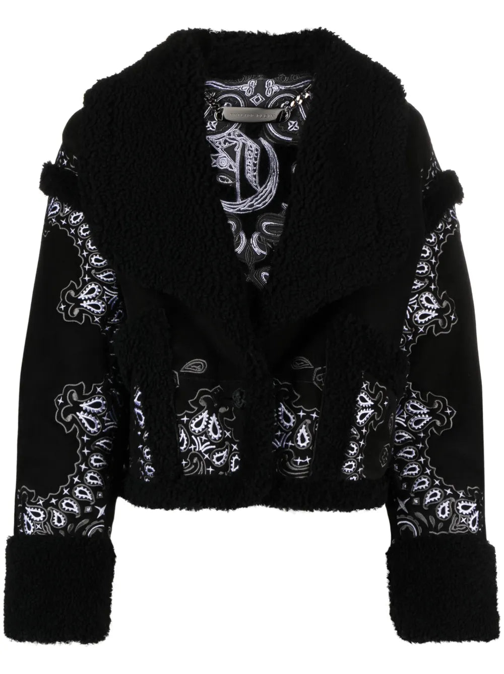 Paisley Bandana Shearling Jacket
