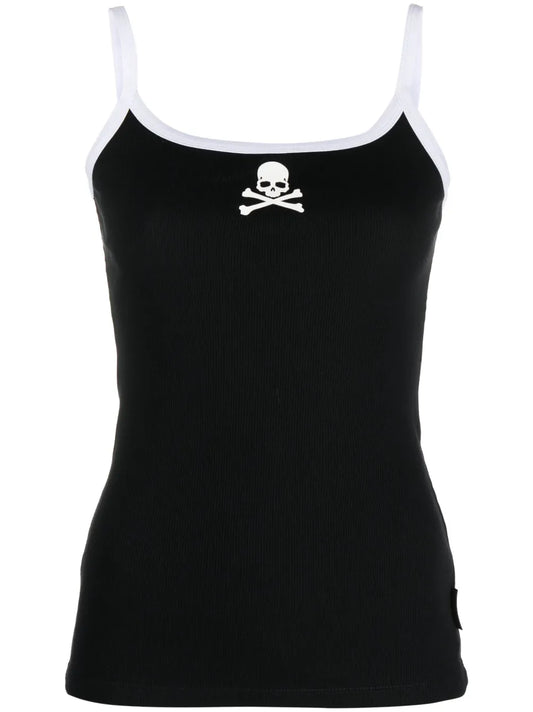 Skull-Print Tank Top