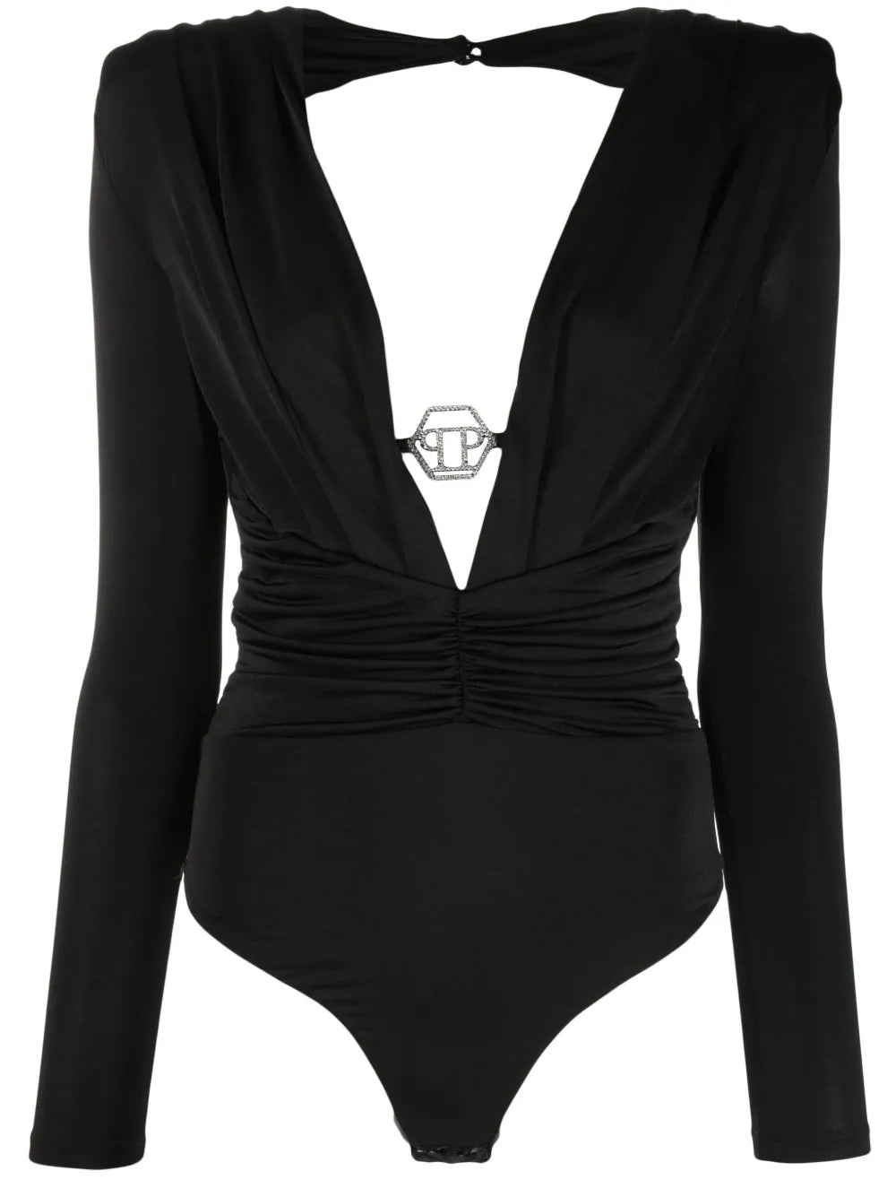 Logo-Plaque Open-Back Bodysuit