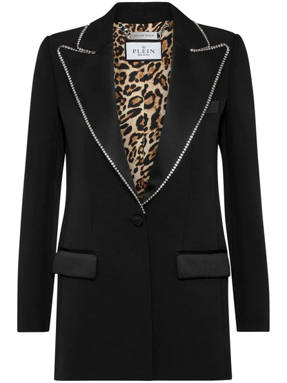 Crystal-Embellished Blazer