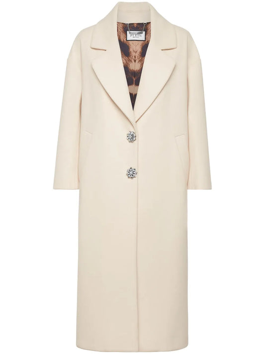 Crystal-Embroidered Skull Coat