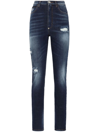 Distressed-Effect Skinny Jeans