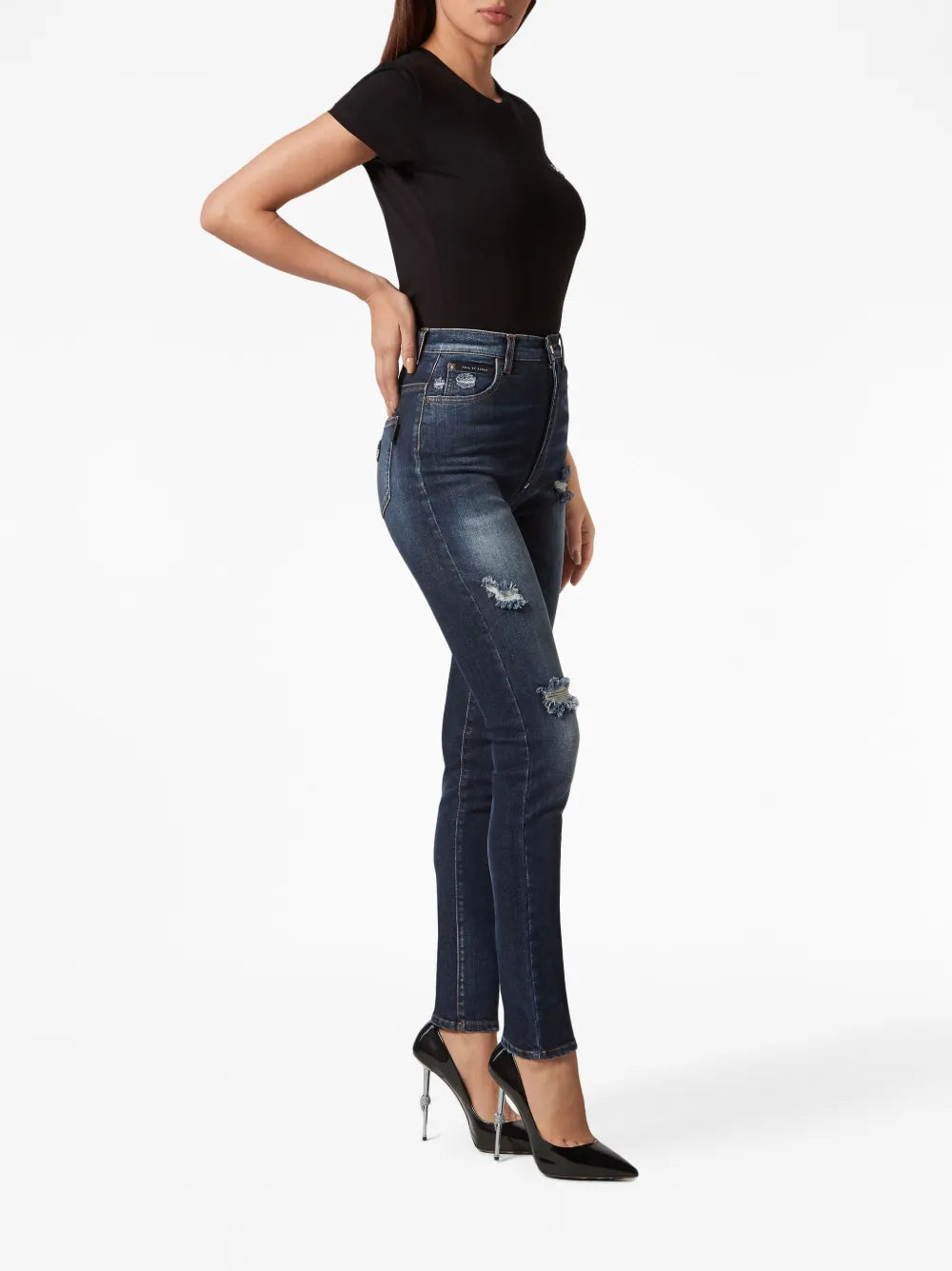 Distressed-Effect Skinny Jeans