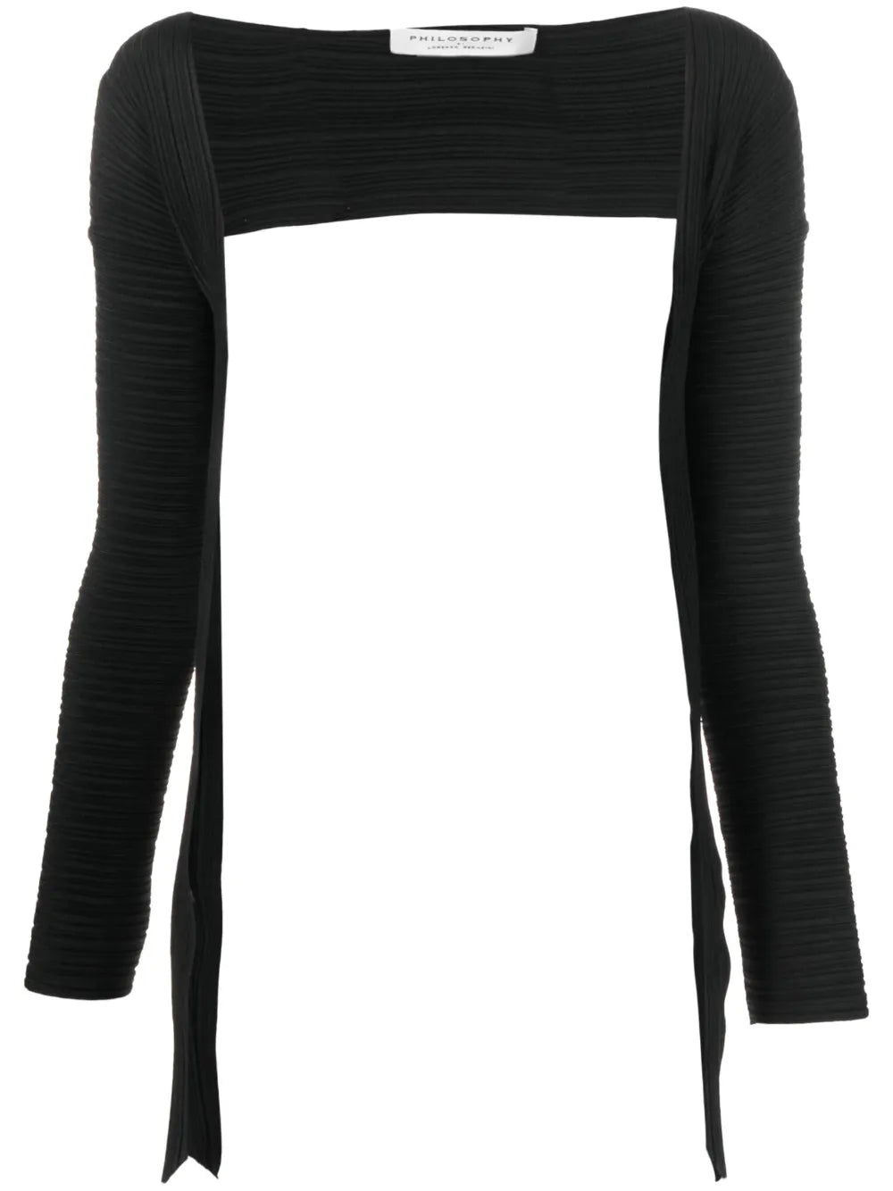 Tie-Fastening Knitted Bolero
