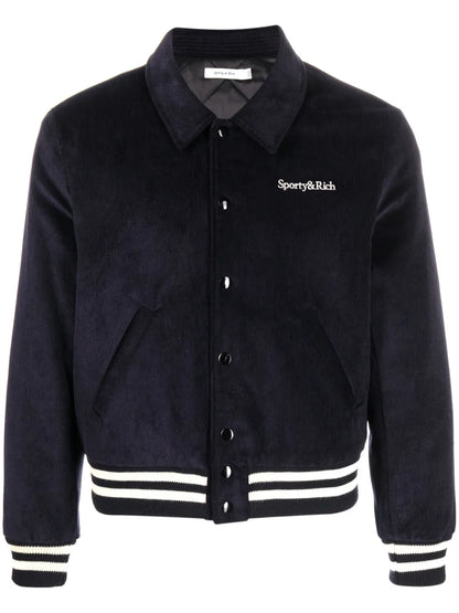 Embroidered-Logo Bomber Jacket