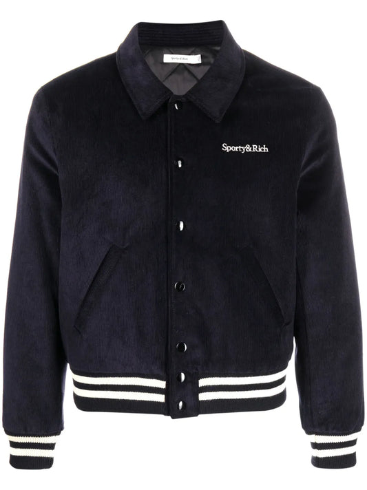 Embroidered-Logo Bomber Jacket